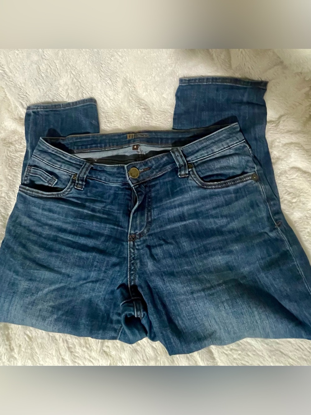 Kut from the Kloth Indigo Stretch Cropped Skinny Jeans